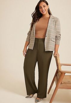 Plus Size Idealist High Rise Wide Leg Dress Pant | maurices Relaxed Fit Wide-leg Dress Pants For Workwear, Trendy Wide Leg Dress Pants For Workwear, Wide-leg Dress Pants For Workwear With Relaxed Fit, Tailored Wide Leg Pants For Workwear In Fall, Trendy Relaxed Fit Wide Leg Pants For Work, Straight Leg Dress Pants For Fall Workwear, Fall Straight Leg Dress Pants For Workwear, Trendy Wide Leg Pants For Workwear, Fall Workwear Straight Leg Dress Pants