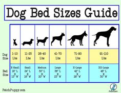 the dog bed sizes guide for dogs