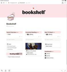 the website for bookshelf is open and ready to be used by people who are reading