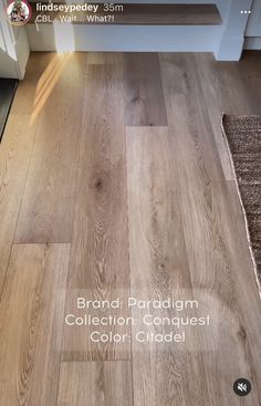 an image of a wood floor with the words brand pardalism collection continues color chadel