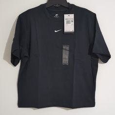 Nike Logo Shirt Size Xs Black In Color Nike Black Athleisure T-shirt, Nike Basic Tops For Streetwear, Basic Nike Tops For Streetwear, Basic Black Sports Top, Nike Athleisure Tops For Streetwear, Nike Black Crew Neck Top, Nike Black Sports Top, Black Crew Neck Sports Top, Black Short Sleeve Sports Tops