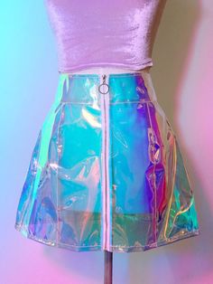 Electro Festival Outfit, Holographic Dress, Kristina Webb, Light Aesthetic, Girls Fashion Clothes