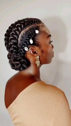 Braid Hairstyles For Black Women, Style Braids, Braiding Styles, Protective Hairstyles For Natural Hair, Braided Cornrow Hairstyles, African Hair, Hair Braiding, Natural Hair Updo