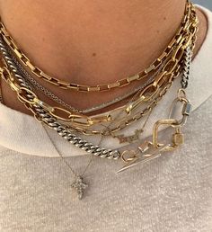 Edgy Jewelry Aesthetic, Its Monday, Multiple Necklaces, Jewelry Necklace Simple, Edgy Accessories, Be Alright, Stacked Necklaces, Everything Will Be Alright