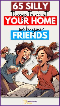 Stuck at home and looking for something fun to do? Dive into our list of 65 silly things to do at home with your friends and turn any ordinary day into an adventure! From goofy games to hilarious challenges, these activities are perfect for when you're bored and in need of some laughter. Whether it's with your best friend or a whole group, these ideas will ensure everyone has a blast without stepping out the door.  Click to see more and follow us for more entertaining home activity ideas. Visit our site to keep the fun rolling! Things To Do When Bored With Sister, Things To Do With Friends List, Bff Activities Things To Do, Bsf Things To Do, Things To Do With Your Sister When Bored, What To Do With Your Cousin When Bored, Fun Best Friend Activities, Fun Spontaneous Things To Do, Fun Things To Do Inside With Friends