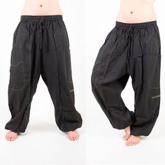 Harem Pants Unisex Yoga Trousers Baggy Mens Dance Pants - Etsy Morocco Harem Pants With Pockets For Festivals, Loose Fit Harem Pants For Yoga And Festivals, Wide Leg Yoga Pants With Pockets For Festival, Black Parachute Pants With Pockets For Festival, Festival Harem Pants With Pockets, Festival Harem Pants With Loosely Fitted Hips, Festival Wide Leg Parachute Pants With Pockets, Relaxed Fit Harem Pants With Pockets For Festivals, Wide Leg Harem Pants With Pockets For Festivals