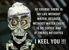 there is a skeleton wearing a white hat and holding a coffee cup in his hand