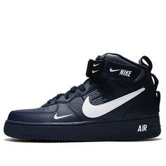 Nike Air Force 1 '07 Mid LV8 'Navy' 804609-403 (AF1/SNKR) Nike Air Force 1 Mid, Air Force 1 Mid, Nike Air Force 1 07, Nike Air Force 1, Air Force 1, Nike Air Force, Air Force, Nike Air, Force