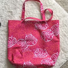 Very Pretty, Great For Beach Or Overnight. New. Lilly Pulitzer Canvas Beach Tote, Boho Beachy, Straw Tote Bag, Straw Tote, Shopper Tote, Mini Tote, Beach Tote Bags, Shopping Tote, Lilly Pulitzer