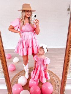 Our Pink Mommy and me dresses, feature a trendy puff sleeve and a playful tiered design. They are perfect for spending a day out with your little one, birthday party or any special occasion. The dress's pretty pink color adds a touch of fun and femininity to your wardrobe, making it a must-have for all moms. I T E M D E S C R I P T I O N  * Fit Type: True to Size * Fit Style: Tiered Dress Flowy * Length: Mini * Material: 95% Polyester 5% Spandex * No zipper * This dress does not include lining * Mommy And Me Dress, Mother Daughter Dresses, Mother Daughter Dresses Matching, Mother Daughter Dress, Mommy And Me Dresses, Dress Flowy, Spring Floral Dress, Mommy And Me Outfits, Lilac Dress