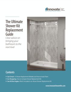 the ultimate shower kit repair guide for bathtubs, showers and tubs by innovate