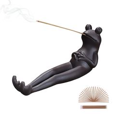 PRICES MAY VARY. [ Great Value Pack ] - ChangWanna Incense Sticks Holder Set comes with 45 sandalwood incense sticks. You don't need to buy additional accessories to use it straight away, the frog incense holder ceramic and incense sticks are included in the set and you can use them straight away. An all-in-one insence stick set holder that saves you time and hassle. [ Handmade Burner ] - The ceramic incense holder is handmade, beautifully crafted, durable and heat resistant. This insense burner Frog Incense Holder, Lazy Frog, Insence Burner, Frog Ornaments, Ceramic Frogs, Incense Stick Holder, Incense Burner Holder, Sandalwood Incense, Ceramic Incense Holder