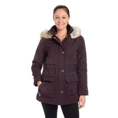 Cold weather won't keep you from enjoying the outdoors with this women's Fleet Street jacket. Medium-weight design Water resistant Removable hood Faux-fur trim Interior drawstring Zip front Long sleeves 2-pocket FIT & SIZING Hits above the knee FABRIC & CARE Polyester Machine wash Imported  Color: Red. Gender: female. Age Group: adult. Material: Poly Blend. Street Jacket, Fleet Street, Anorak Jacket, Fur Trim, The Outdoors, Canada Goose Jackets, Medium Weight, Cold Weather, Gender Female