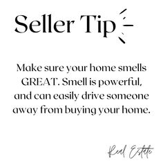 a black and white photo with the words seller tip written in cursive font