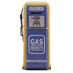 an old gas pump with the words gas money on it