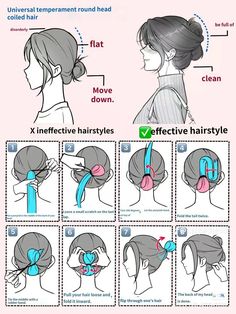 Easy But Pretty Hairstyles, Hair Tie Ideas, Hairstyles Buns Easy, Girly Hairstyle, Cool Hair Designs, Hair Style Korea, Hair Tutorials For Medium Hair, Hair Tutorials Easy, Hair Up Styles