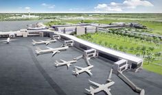 an artist's rendering of what the airport would look like if it was built