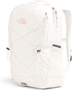 THE NORTH FACE Women's Jester Luxe Everyday Laptop Backpack, Gardenia White/Burnt Coral Metallic, One Size Jester Luxe Backpack, North Face Jester, Backpacking Food, Backpacking Gear, Tablet Sleeve, Chiropractic, Laptop Accessories, North Face Women