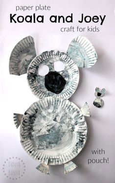 a paper plate koala and joy craft for kids is featured in the cover of this book