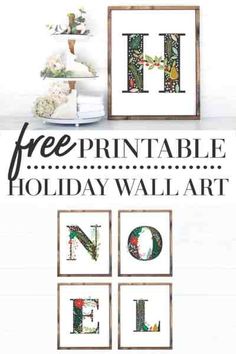 the free printable holiday wall art