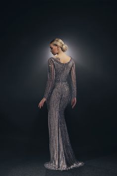 🌟 Step into the spotlight with Chic and Holland's HF110096 Fall 2023 Couture evening gown. Elevate your elegance and make a statement that exudes sophistication and glamour. Embrace luxury and grace with this stunning creation. 🌟 Fall 2023 Couture, 2023 Couture, Beaded Evening Gowns, Mermaid Silhouette, Fall 2023, Nude Color, Embellished Dress, The Chic, Evening Gown