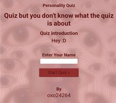 an image of a quiz game with the words quiz but you don't know what the quiz is about