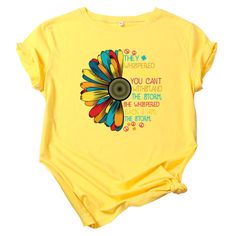 Jcgo Summer Women T Shirt Cotton 5xl Versatile Colorful Flower Print Short Sleeve O Neck Harajuku Woman Tees Tops Casual Tshirt Multicolor Sunflower Print Short Sleeve Top, Yellow Graphic Tee With Floral Print, Casual Multicolor Sunflower Print Tops, Neutral Shirt, Casual Tshirt, Harajuku Women, Botanical Shirt, Aesthetic T Shirts, Tops Casual