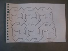 a piece of paper that has some type of pattern on it