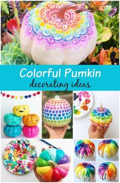 colorful pumpkin decorating ideas for fall and halloween