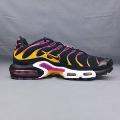 **Original Box With The Box Lid Ripped Off By Nike** (See Pics) Product Name: Nike Air Max Plus Tn Viotech Mens Casual Shoes Style Number: Dx2663 001 Size: Sizes 9-11 Color: Black, Purple, Orange Our Shoes Are Brand New And 100% Authentic Or Your Money Back!!! Orders Usually Ship Within 24 Hours Via Usps Priority Mail (2-3 Days.) You Will Get Your Shoes Fast!!! Purple Breathable Sneakers For Streetwear, Dynamic Purple Breathable Sneakers, Purple Dynamic Sneakers For Training, Dynamic Purple Sneakers For Training, Purple Breathable Sneakers For Training, Purple Breathable Training Sneakers, Air Max Plus Tn, Box Top, Box Tops