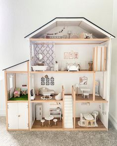 a doll house with all the furniture and accessories