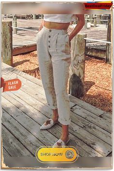 Women Plain Buttoned Pockets New Pants P592603 High-waist Beige Cargo Pants For Summer, Beige High Waist Summer Cargo Pants, High Waist Beige Cargo Pants For Summer, High-waisted Cargo Pants For Summer Day Out, Summer Straight Leg Cargo Pants For Day Out, Straight Leg Cargo Pants For Summer Day Out, Casual Spring Pants With Button Closure, Summer Straight Pants With Button Closure, Summer Straight Cargo Pants For Day Out