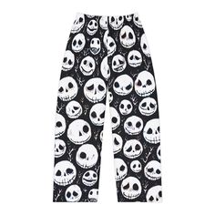 Here to add style on luxurious comfort, these Jack Skellington pajama pants are made with 100% brushed polyester that feels extra cozy to slip into. The soft and stretchy fabric makes it perfect for sleeping or lounging around home while our prints come to life in vivid detail and color for extra style points.  .: Material: 100% brushed polyester .: Light fabric (5.6 oz/yd² (190 g/m .: Elastic waistband .: Printed-in size and care label .: Seam thread color automatically matched to design (black Halloween Sleepover, Halloween Pjs, Hello Kitty Printables, Halloween Pajamas, Halloween Sweater, Cute Pajamas, Pj Pants