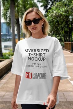 Women Oversized T-Shirt Mockup Mockup Graphic Design, Woman Photos, Free Mockup Templates, Oversize Women