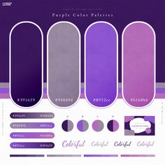 the purple color palettes are all different colors