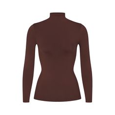 SOFT SMOOTHING SEAMLESS TURTLENECK TOP | COCOA Layered Turtleneck, Fitted Turtleneck, Turtleneck Top, Mock Neck Top, T-shirts & Tank Tops, Cotton Tank Top, Turtle Neck Top, Elegant Outfit, Base Layer