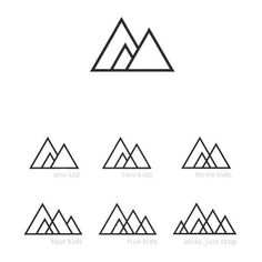 an image of mountains with different lines going through the top one line is red, white and blue