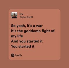 Room Aestethic, Spotify Quotes, Caption Lyrics, Taylor Swift Song Lyrics, Taylor Lyrics, Improve Your Credit Score, Taylor Swift Music, Best Song Ever, Favorite Lyrics