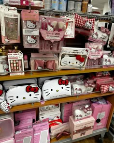 hello kitty products are on display in a store