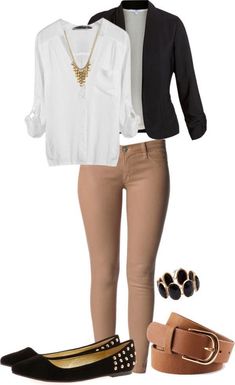 Interview Outfits, Stile Boho Chic, Mode Tips, Spring Work Outfits, Stylish Blazer, Tan Pants, Casual Work Outfit