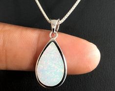 Sterling Silver Opal Necklace Opal Pendant Necklace October | Etsy October Birthstone Jewelry, Jewelry Opal, Necklace Opal, Opal Pendant Necklace, Mom Day, October Birthstone, Opal Pendants, Opal Necklace, October Birth Stone