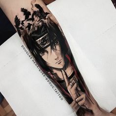 Ukitake Bleach, Crow Tattoo Design, Mangas Tattoo, Christian Sleeve Tattoo, Dragon Ball Tattoo, Forarm Tattoos, Geek Tattoo