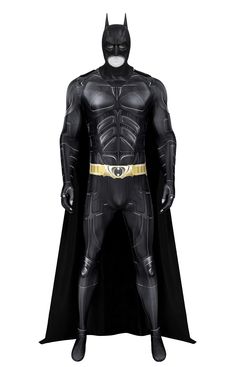 PRICES MAY VARY. Bat Costume Include: JUMPSUIT + CLOAK + MASK. Invite friends to dress as superheroes for a great group costume. Feature: One-Piece Jumpsuit with belt printing and bat logo, attached velcro cape and latex mask. The super stretch jumpsuit design with back zipper is easy on and off. Material: This Bruce Wayne suit is made of polyester and spandex, stretchable and comfortable to wear.Hand or machine washing,it will not be fade or deform. Bat Mask: One size fits most teens and adults Bat Mask, Batman Costume, Superhero Costume, Bruce Wayne, Dark Knight, Cloak, Cosplay Costume, Bat, Batman