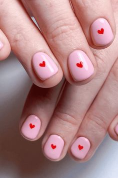 Nail designs on pink nails with hearts bring soft romance to your look. Add red accents or French white tips for a chic Valentine’s Day vibe. Get these ideas and more now! Valentines Day Nails Easy Simple, Nail Designs On Pink Nails, Designs On Pink Nails, French White Tips, Adorable Doodles, Nails With Hearts, Soft Romance, White Tips, Nail Quotes