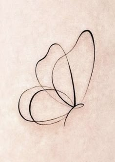 a black and white drawing of a butterfly on a beige background with the word love written in cursive writing