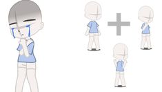 an animation character is standing in front of the camera and looking down at his head