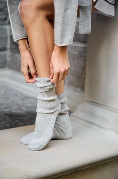 Product Description Indulge in a little dose of luxury with our cashmere sleep socks. Whether for yourself or your best friend, these make the perfect gift for getting cozy after a long day. Details 100% Cashmere One size Please note: Cashmere Sleep Socks are final sale. Cozy Soft Socks For Fall, Super Soft Socks For Fall Loungewear, Soft Cozy Fall Socks, Snug Fit Socks For Fall Loungewear, Sleep Socks, Winter Sleepwear, Cashmere Socks, Long Day, Dove Grey