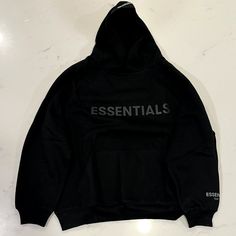 Reposhing This Item I Purchased From @Bbaker8395. Loved It, But Ready To Rotate For Something New. Questions? Leave A Comment Below! Essential Hoodie Black, Black Essentials Hoodie, Sweats Set, Black Essentials, Fog Essentials, Essentials Logo, Essentials Hoodie, Hoodie Ideas, Essential Hoodie