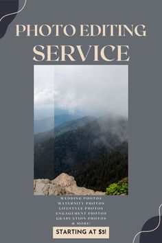 a book cover with the title photo editing service