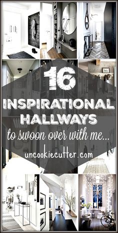 a collage of photos with the words inspirational hallways to show over with me